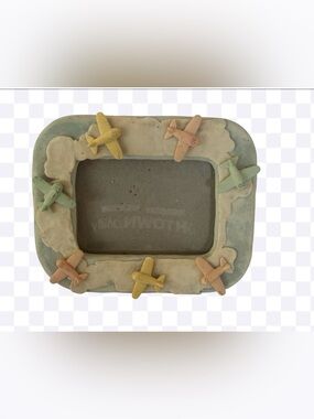 Pastel Airplane Decorative Picture Frame - Soft Yellow, Peach, Mint, Light Blue